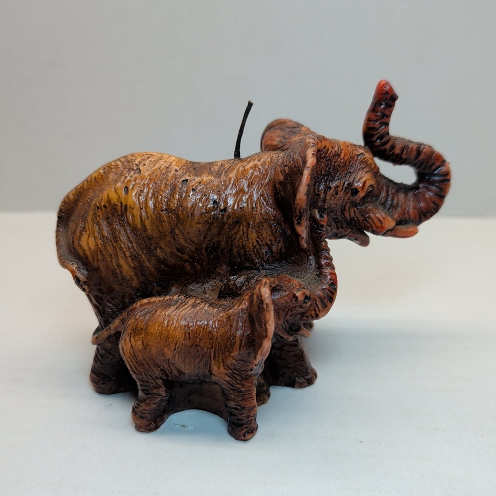 Lot of 5 Vintage Elephant Shaped Novelty Decorative Candle Wax Figurine - Picture 7 of 16